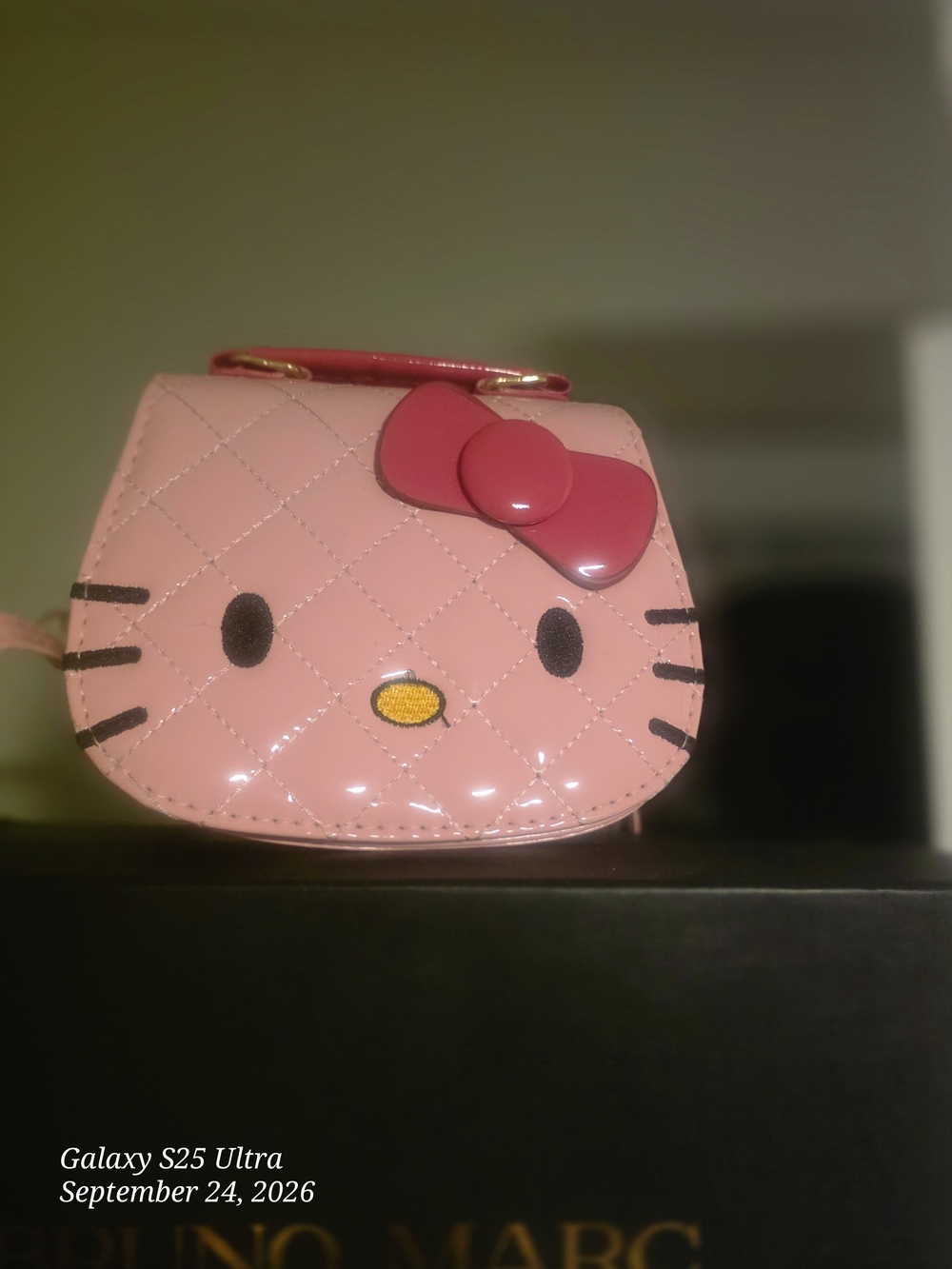 Pink Quilted Hello Kitty Crossbody Bag with Bow